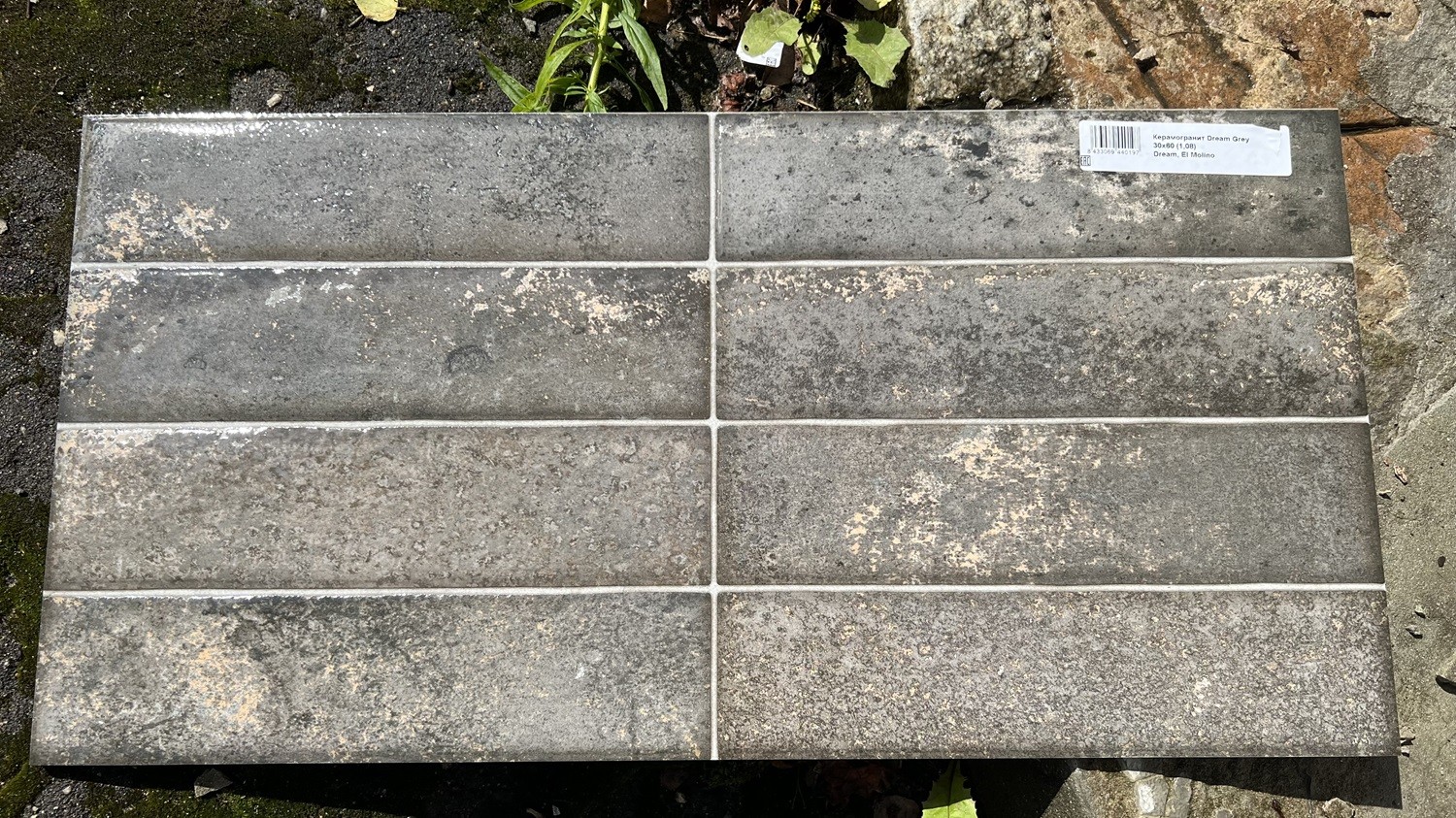 Плитка настенная 60x30 9мм Дрим серый глянцевая серый El Molino Плитка настенная 60x30 9мм Дрим серый глянцевая серый El Molino