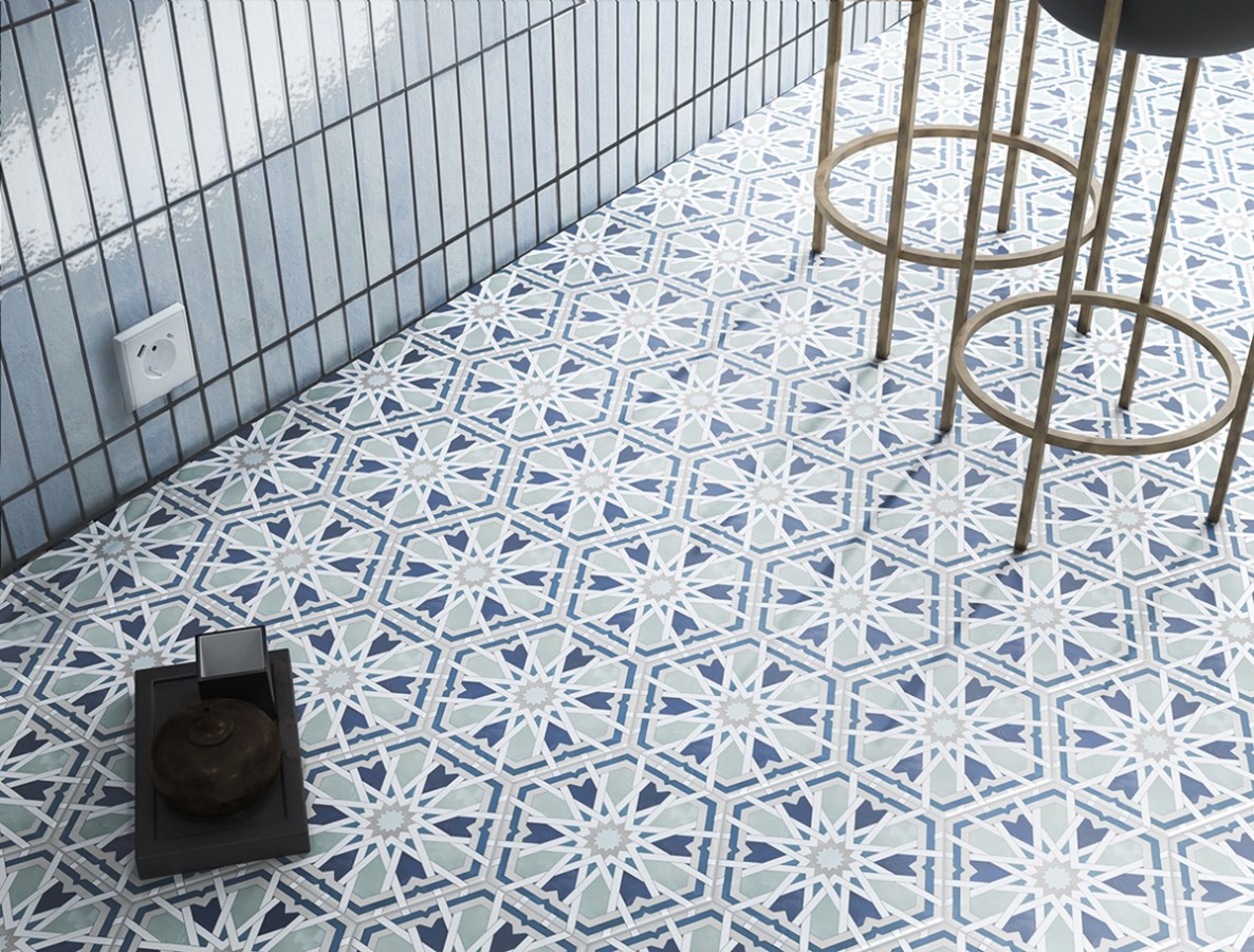 Плитка напольная,настенная 24x20 8мм Радиант синий сатинированная синий Monopole Плитка напольная,настенная 24x20 8мм Радиант синий сатинированная синий Monopole