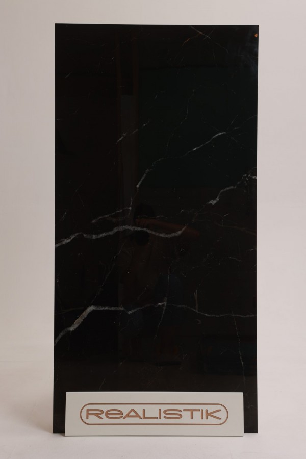 Плитка настенная 120x60 9мм Ройял черный зеркальный глянец 1.44 полированная белый Realistik Плитка настенная 120x60 9мм Ройял черный зеркальный глянец 1.44 полированная белый Realistik