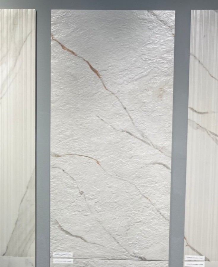 Плитка настенная 120x60 9мм Сторнето Статуарио структурный матовая белый Realistik Плитка настенная 120x60 9мм Сторнето Статуарио структурный матовая белый Realistik