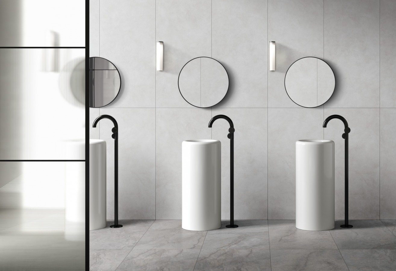 Плитка 120x60 8мм МикроЦемент Светло-серый МатR10A матовая Vitra Плитка 120x60 8мм МикроЦемент Светло-серый МатR10A матовая Vitra