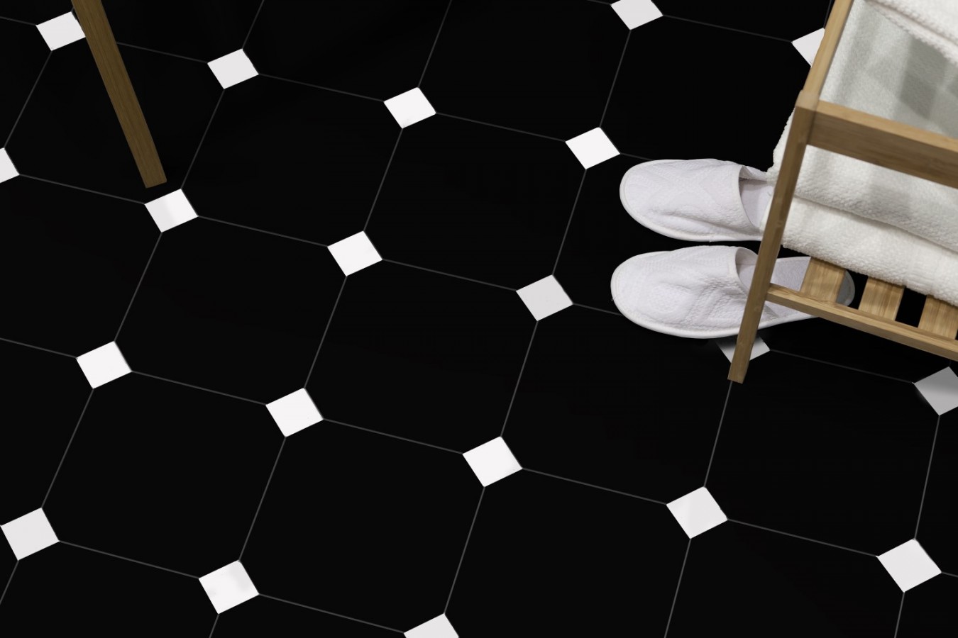 Плитка напольная 25x25 Окто Элемент черный чёрный Keros Плитка напольная 25x25 Окто Элемент черный чёрный Keros