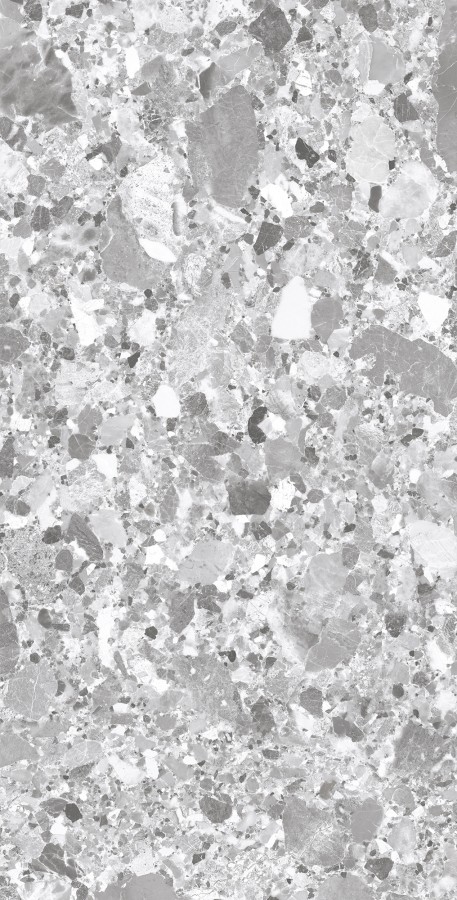 Керамогранит 120x60 8мм матовая с микрогранулами SL1004-A Terragona Silver серый терраццо Arcadia Ceramica Керамогранит 120x60 8мм матовая с микрогранулами SL1004-A Terragona Silver серый терраццо Arcadia Ceramica