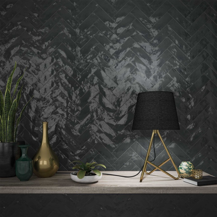 Плитка 16x5 8мм Сафи Графит/темно-серая 85 шт/0.712/0.008 м2 глянцевая графит DNA Плитка 16x5 8мм Сафи Графит/темно-серая 85 шт/0.712/0.008 м2 глянцевая графит DNA