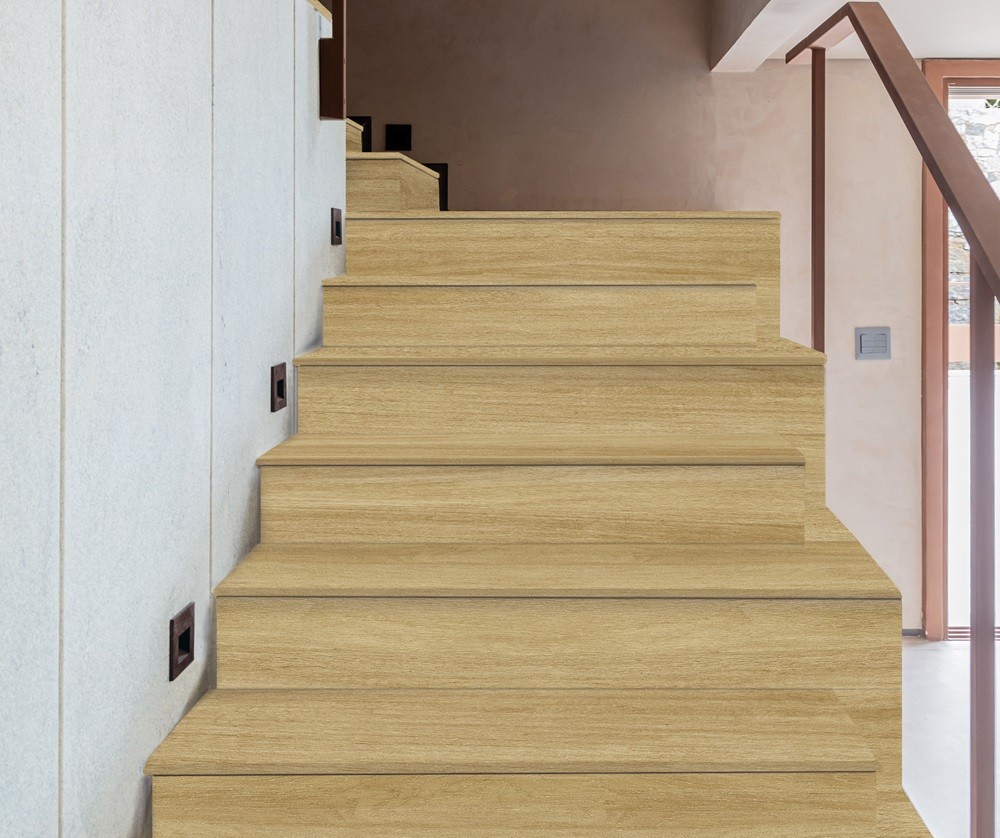 Плитка ступень 120x33 14мм Мультистеп Исландия Арсе/клён матовая бежевый New Tiles Плитка ступень 120x33 14мм Мультистеп Исландия Арсе/клён матовая бежевый New Tiles